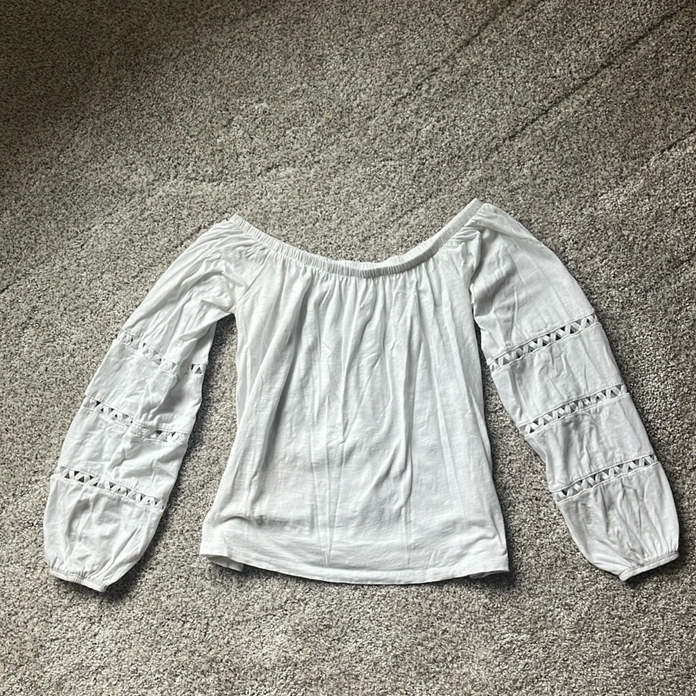 Lilly Pulitzer off the shoulder white top XS